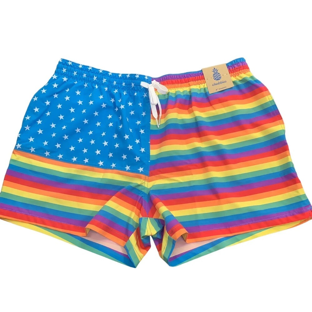 CHUBBIES THE LOVE IS LOVES 2.0 5.5" LINED CLASSIC SWIM TRUNKS Mens Small POCKETS